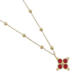 Collier Rania aux strass grenats