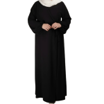 Abaya croisée en tissu jazz – Image 4